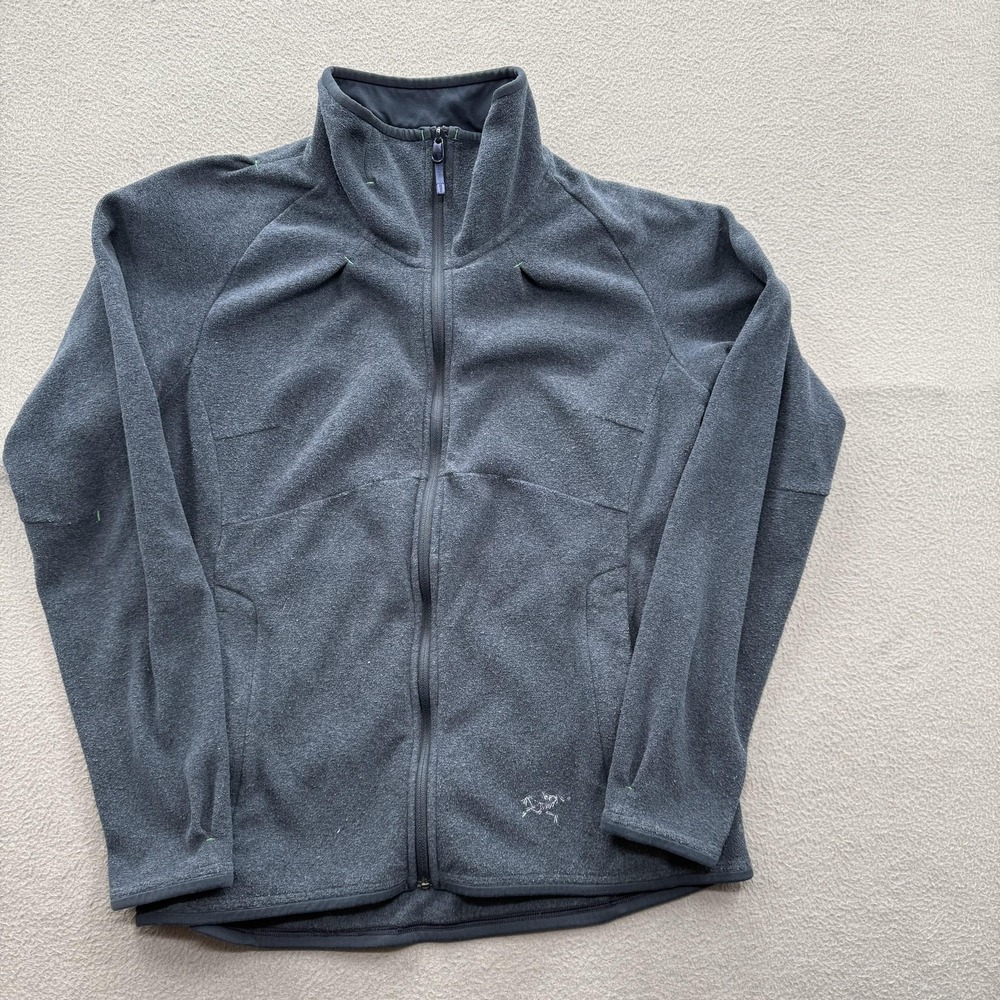 Arc'teryx Jacket Womens Medium Blue Fleece Full Zip Hiking Outdoor Midlayer